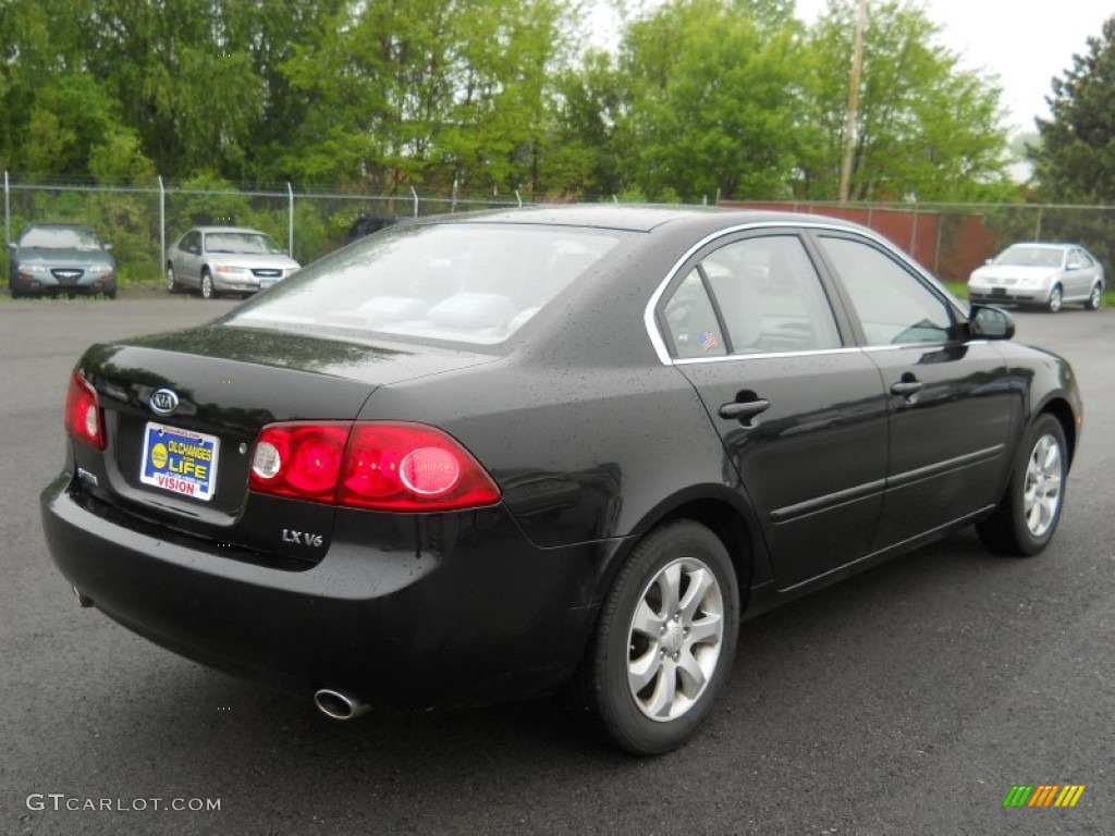 2006 Optima LX V6 - Black / Gray photo #2