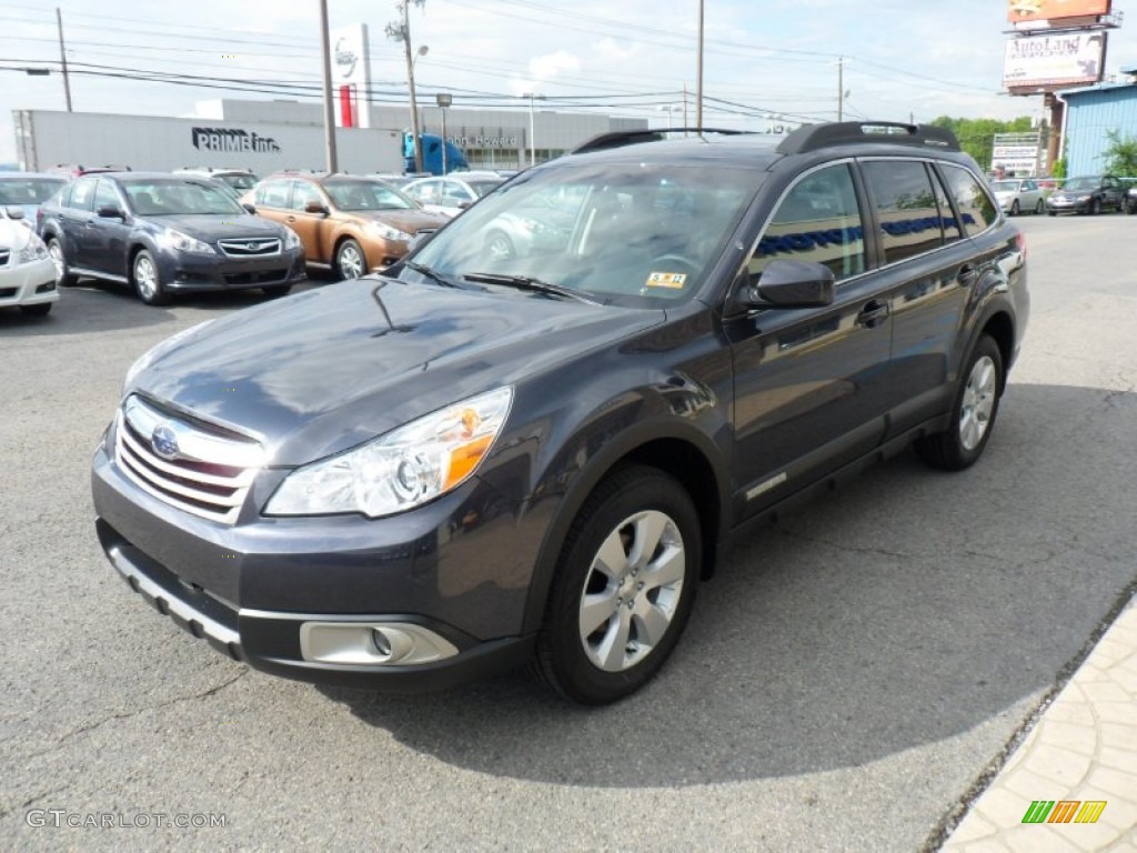 2011 Outback 2.5i Premium Wagon - Graphite Gray Metallic / Off Black photo #7
