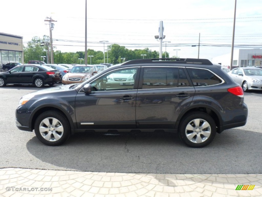 2011 Outback 2.5i Premium Wagon - Graphite Gray Metallic / Off Black photo #8
