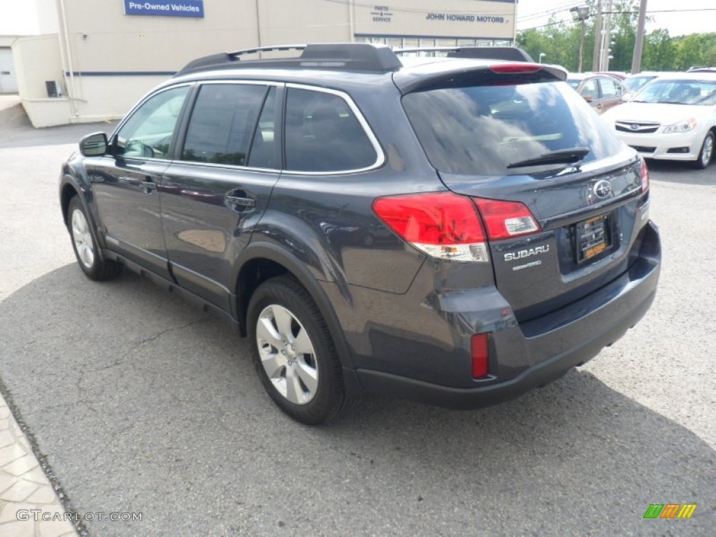 2011 Outback 2.5i Premium Wagon - Graphite Gray Metallic / Off Black photo #9