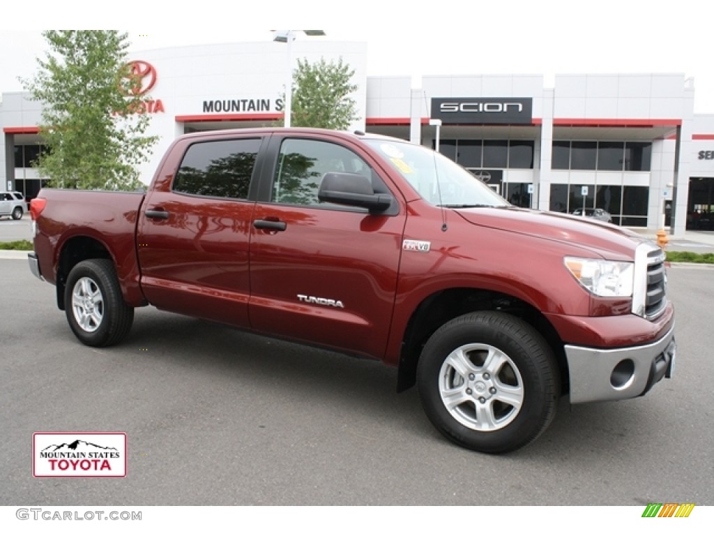 2010 Tundra CrewMax 4x4 - Salsa Red Pearl / Sand Beige photo #1