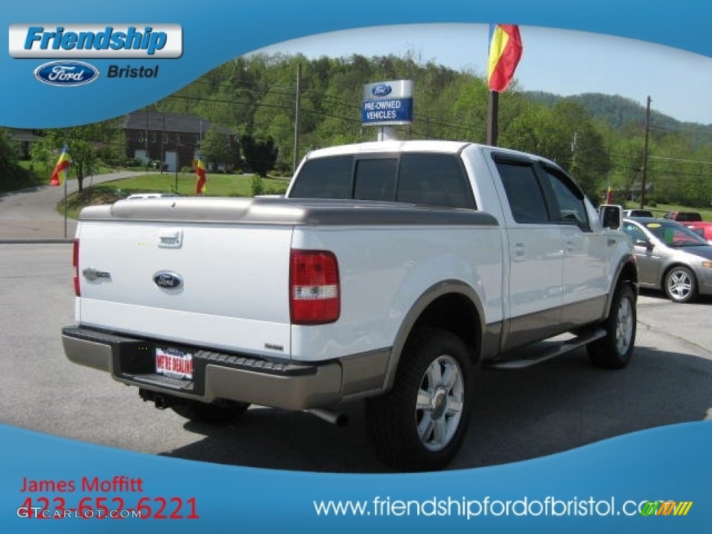 2006 F150 King Ranch SuperCrew 4x4 - Oxford White / Castano Brown Leather photo #6