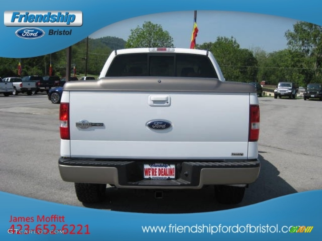 2006 F150 King Ranch SuperCrew 4x4 - Oxford White / Castano Brown Leather photo #7