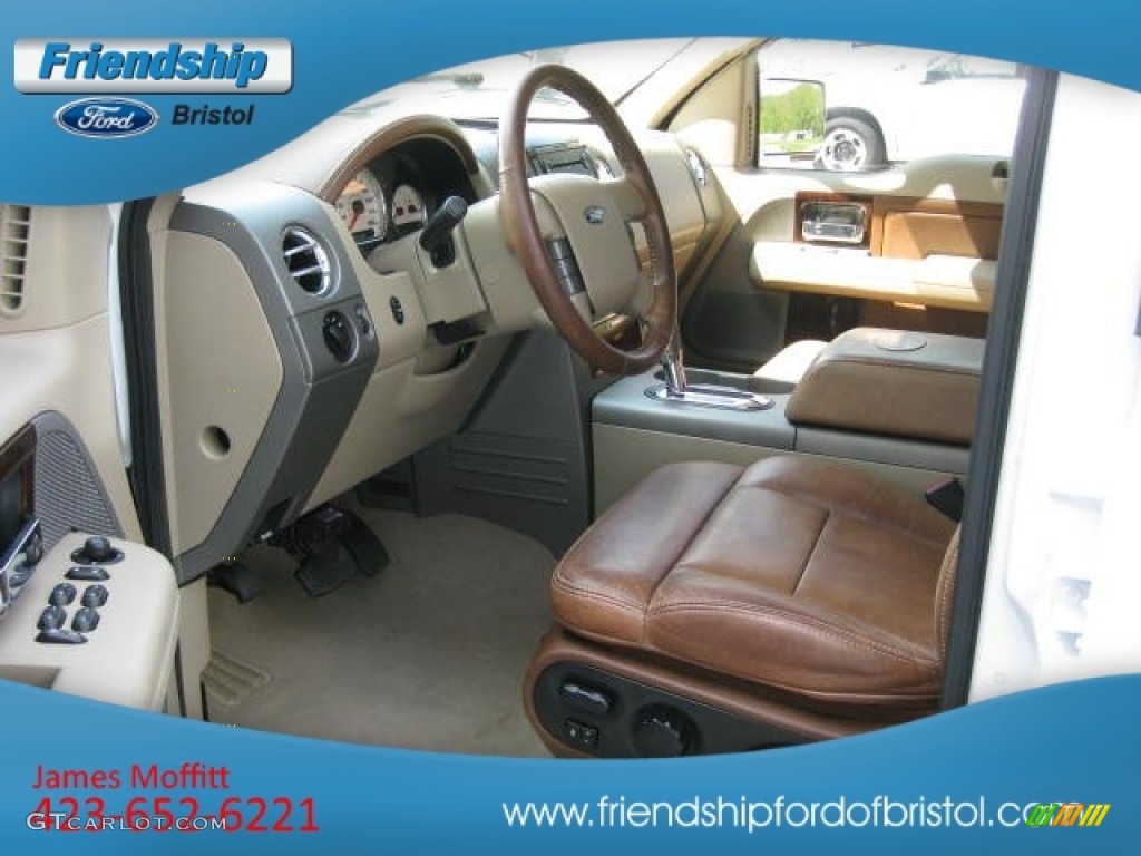 2006 F150 King Ranch SuperCrew 4x4 - Oxford White / Castano Brown Leather photo #14