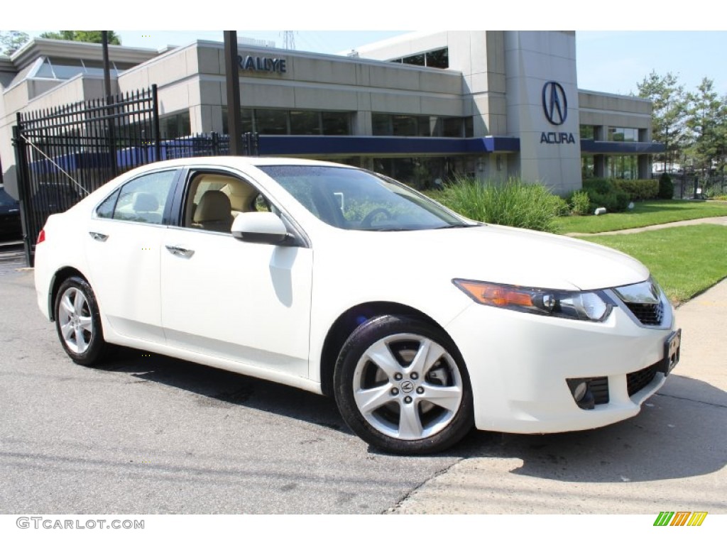 2010 TSX Sedan - Premium White Pearl / Parchment photo #1