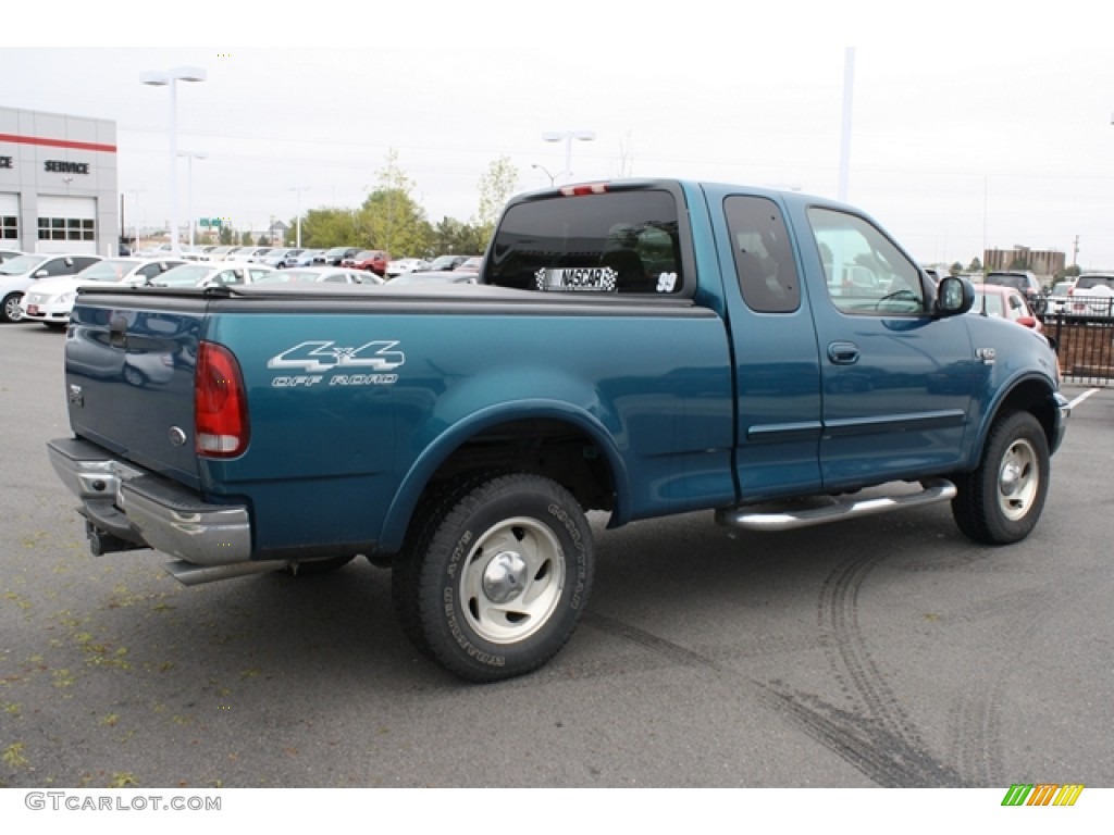 2000 F150 XLT Extended Cab 4x4 - Island Blue Metallic / Medium Graphite photo #2