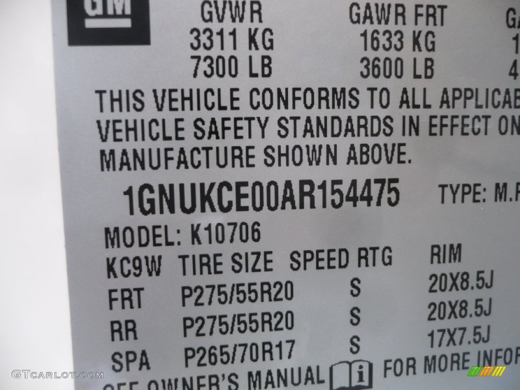 2010 Tahoe LTZ 4x4 - Summit White / Ebony photo #40