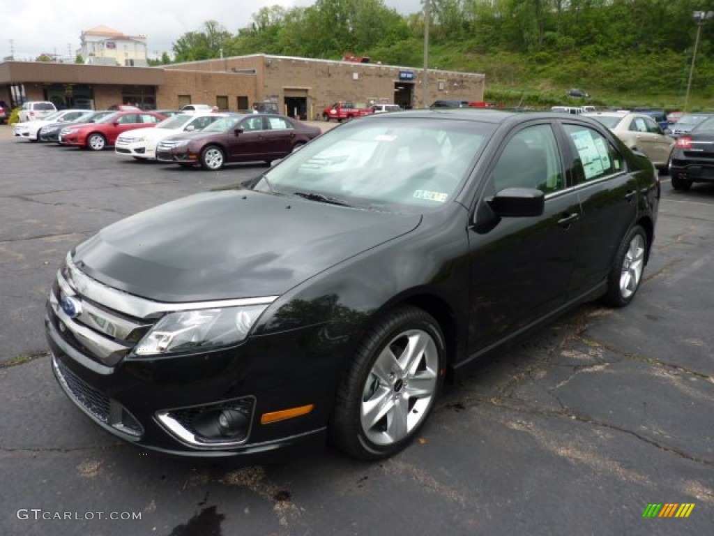 2011 Fusion Sport - Tuxedo Black Metallic / Sport Red/Charcoal Black photo #5