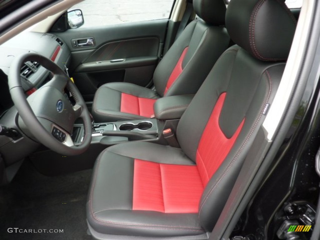 2011 Fusion Sport - Tuxedo Black Metallic / Sport Red/Charcoal Black photo #8