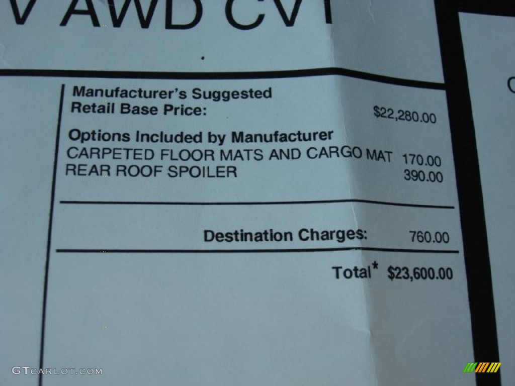 2011 Nissan Juke SV AWD Window Sticker Photo #49924833