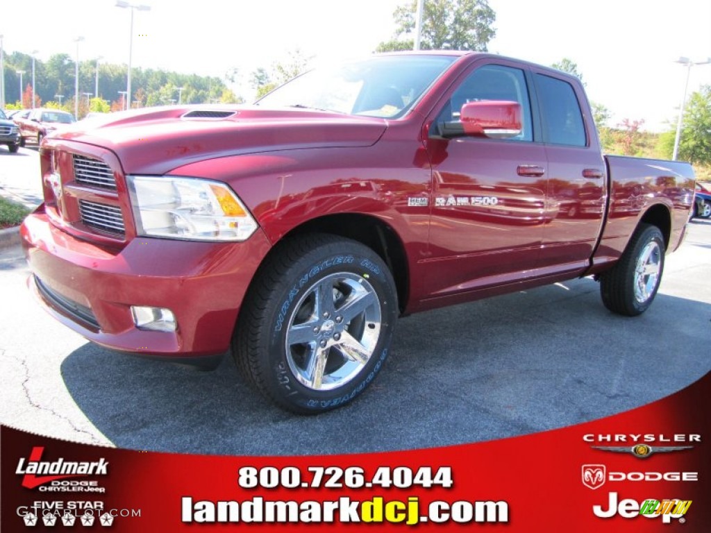 Deep Cherry Red Crystal Pearl Dodge Ram 1500