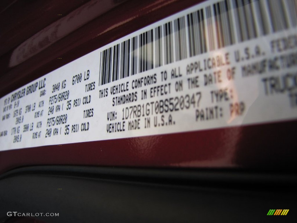 2011 Ram 1500 Sport Quad Cab - Deep Cherry Red Crystal Pearl / Dark Slate Gray photo #13