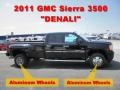 2011 Onyx Black GMC Sierra 3500HD Denali Crew Cab 4x4 Dually  photo #1