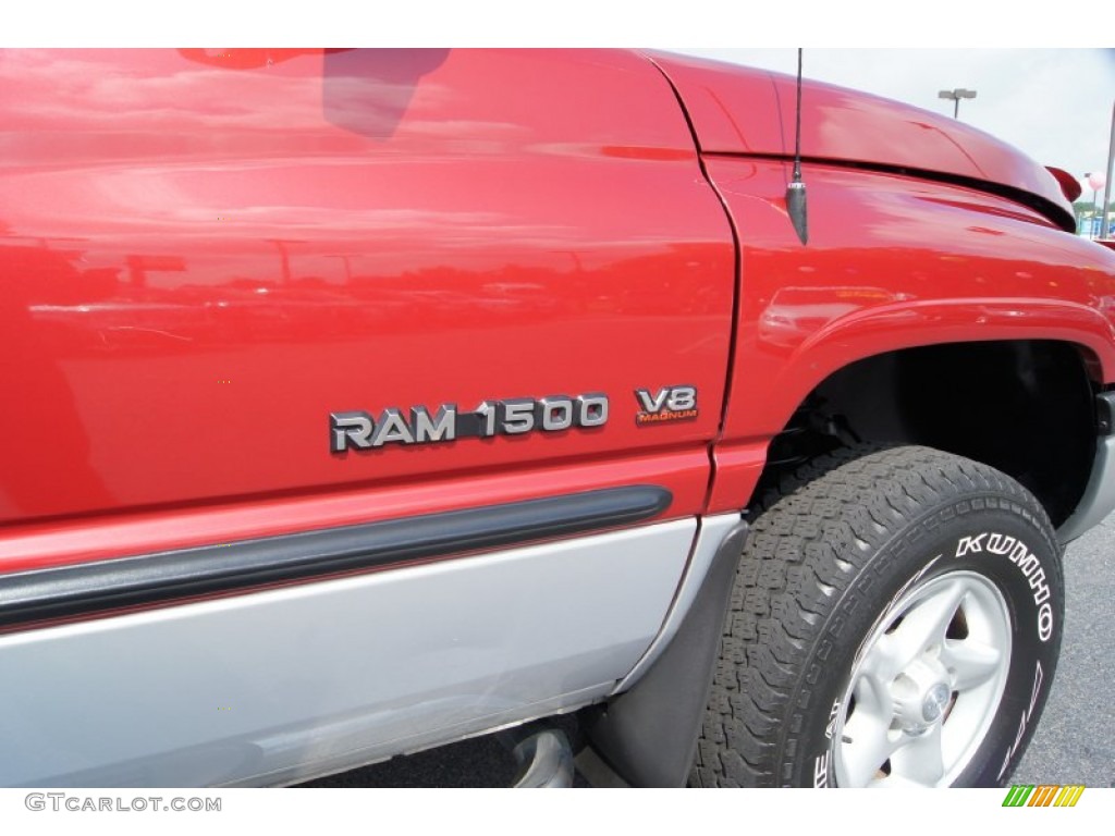 1999 Ram 1500 SLT Extended Cab 4x4 - Metallic Red / Agate Black photo #14
