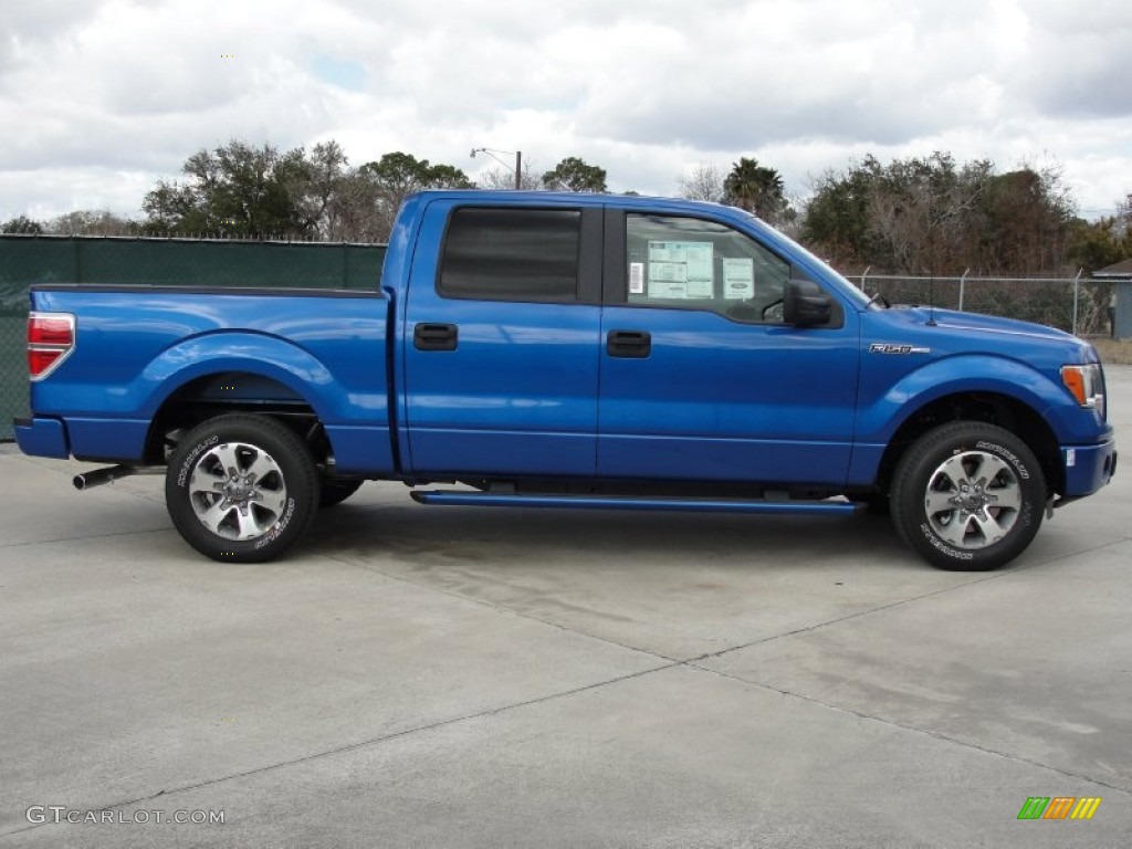 2011 F150 XLT SuperCrew - Blue Flame Metallic / Steel Gray photo #2