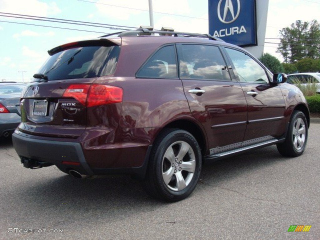 2007 MDX Sport - Dark Cherry Red Pearl / Parchment photo #5