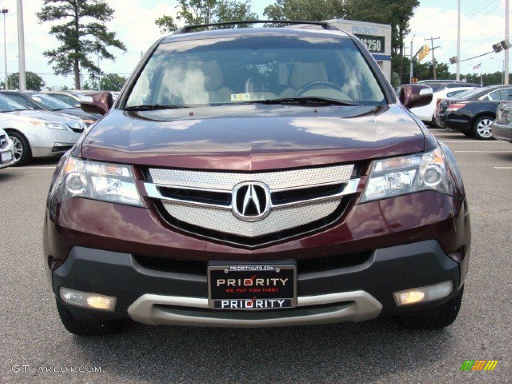 2007 MDX Sport - Dark Cherry Red Pearl / Parchment photo #8