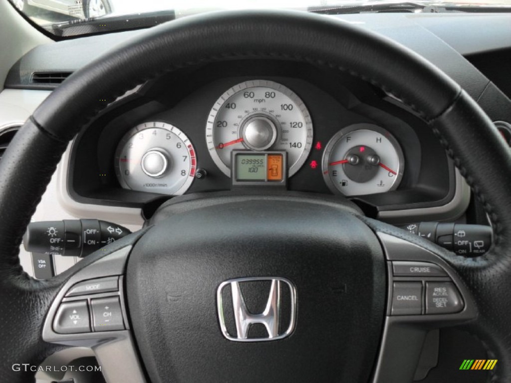 2009 Honda Pilot EX-L Gray Steering Wheel Photo #49932618