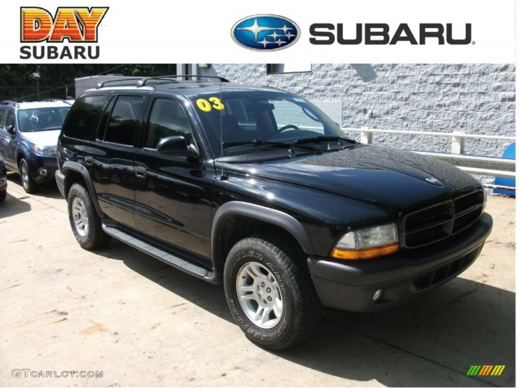 2003 Durango SXT 4x4 - Black / Dark Slate Gray photo #1