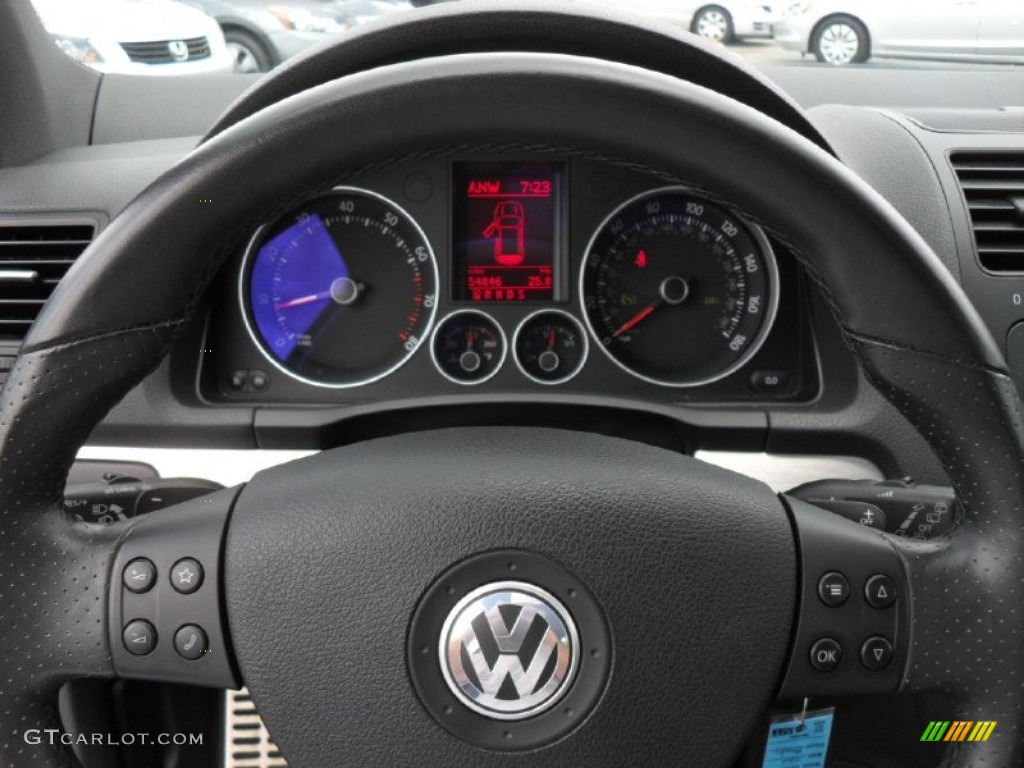 2009 Volkswagen GTI 4 Door Interlagos Black Cloth Steering Wheel Photo #49934523