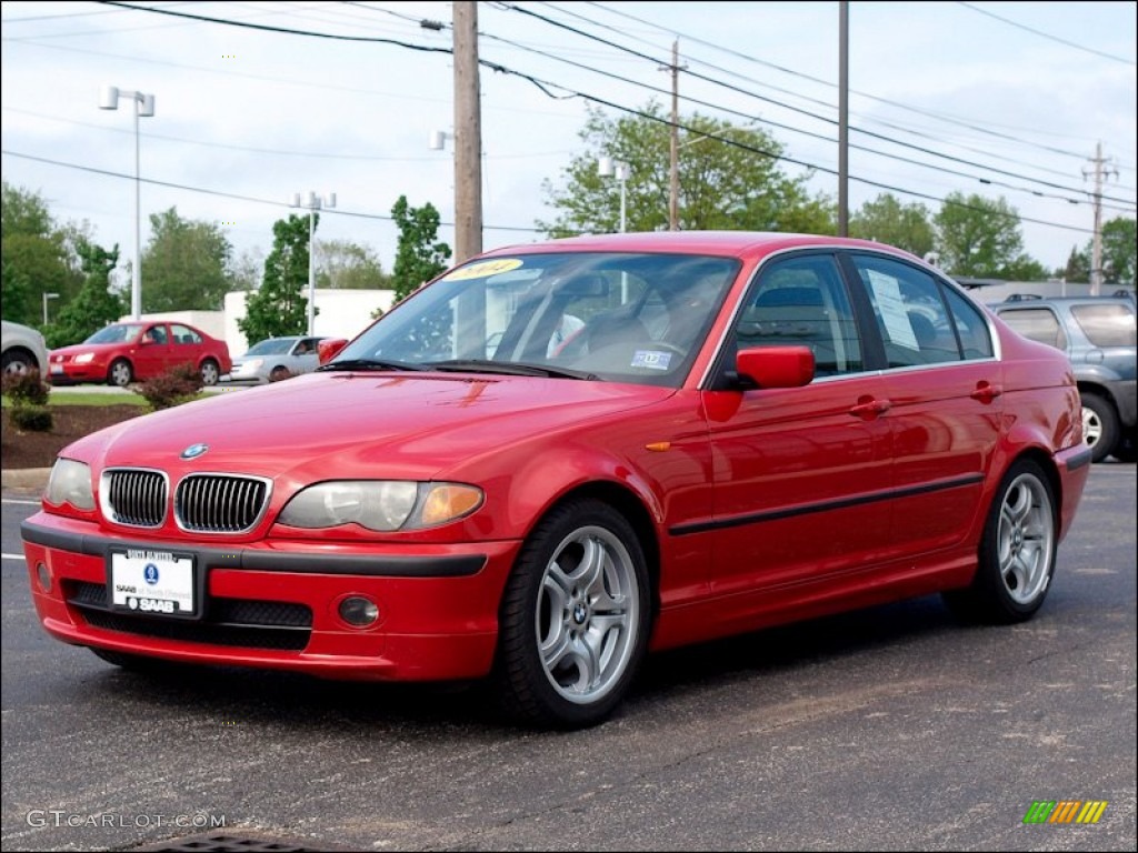 2004 3 Series 330i Sedan - Imola Red / Black photo #2