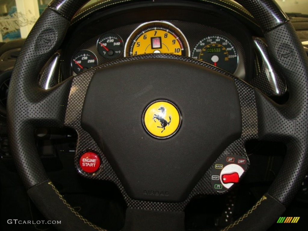 2008 Ferrari F430 Scuderia Coupe Black Steering Wheel Photo #49935723