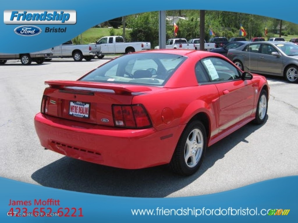 2004 Mustang V6 Coupe - Torch Red / Medium Parchment photo #6