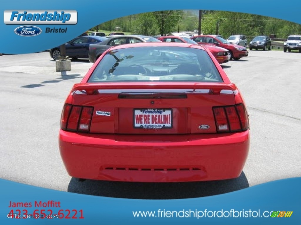 2004 Mustang V6 Coupe - Torch Red / Medium Parchment photo #7