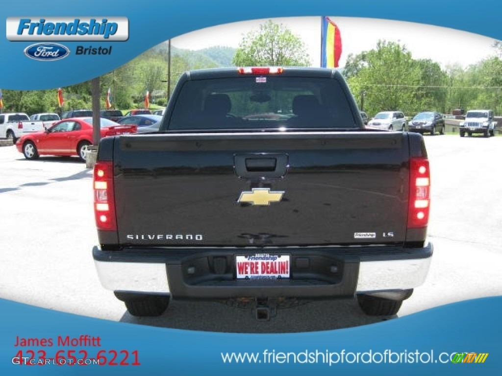 2008 Silverado 1500 LS Crew Cab 4x4 - Black / Ebony photo #7