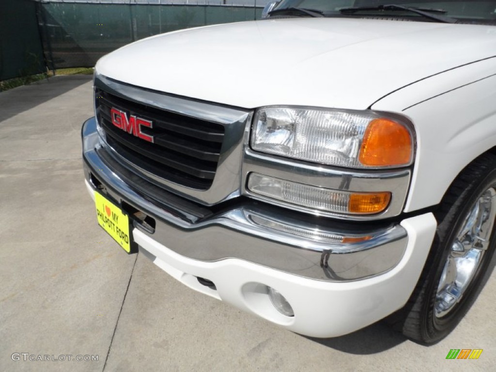 2006 Sierra 1500 SLE Crew Cab - Summit White / Dark Pewter photo #12