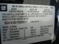 2007 Chevrolet Suburban 1500 LTZ 4x4 Info Tag