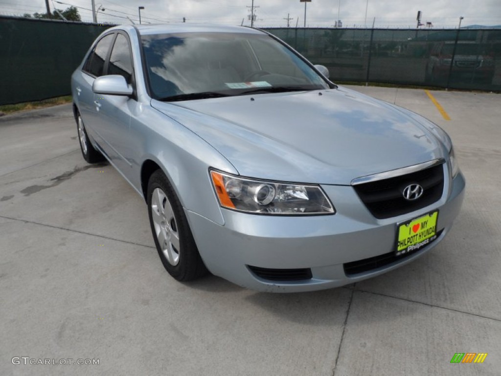 Silver Blue Hyundai Sonata