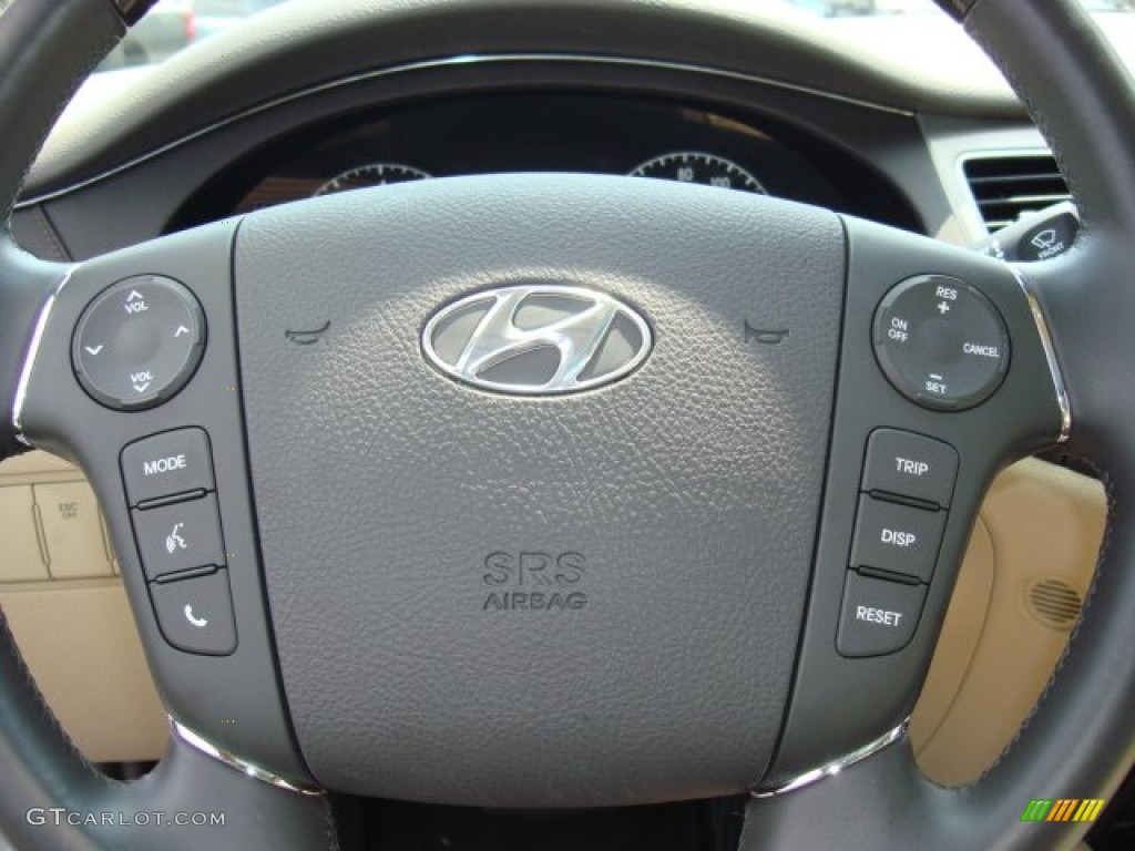 2010 Hyundai Genesis 4.6 Sedan Cashmere Steering Wheel Photo #49942556