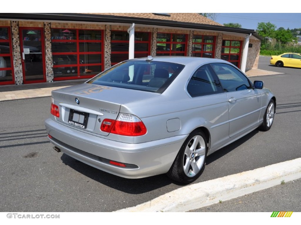 2004 3 Series 325i Coupe - Titanium Silver Metallic / Black photo #3