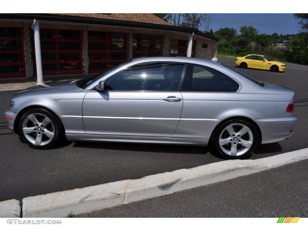 2004 3 Series 325i Coupe - Titanium Silver Metallic / Black photo #20