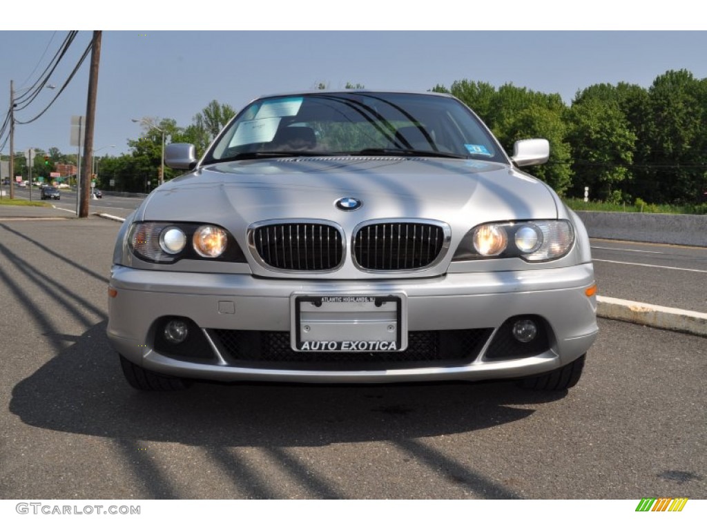 2004 3 Series 325i Coupe - Titanium Silver Metallic / Black photo #24