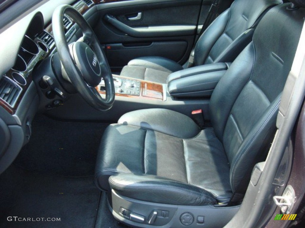 Black Interior 2004 Audi A8 L 4.2 quattro Photo #49943383
