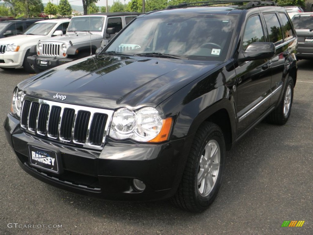 2008 Grand Cherokee Limited 4x4 - Black / Dark Slate Gray/Light Graystone photo #1