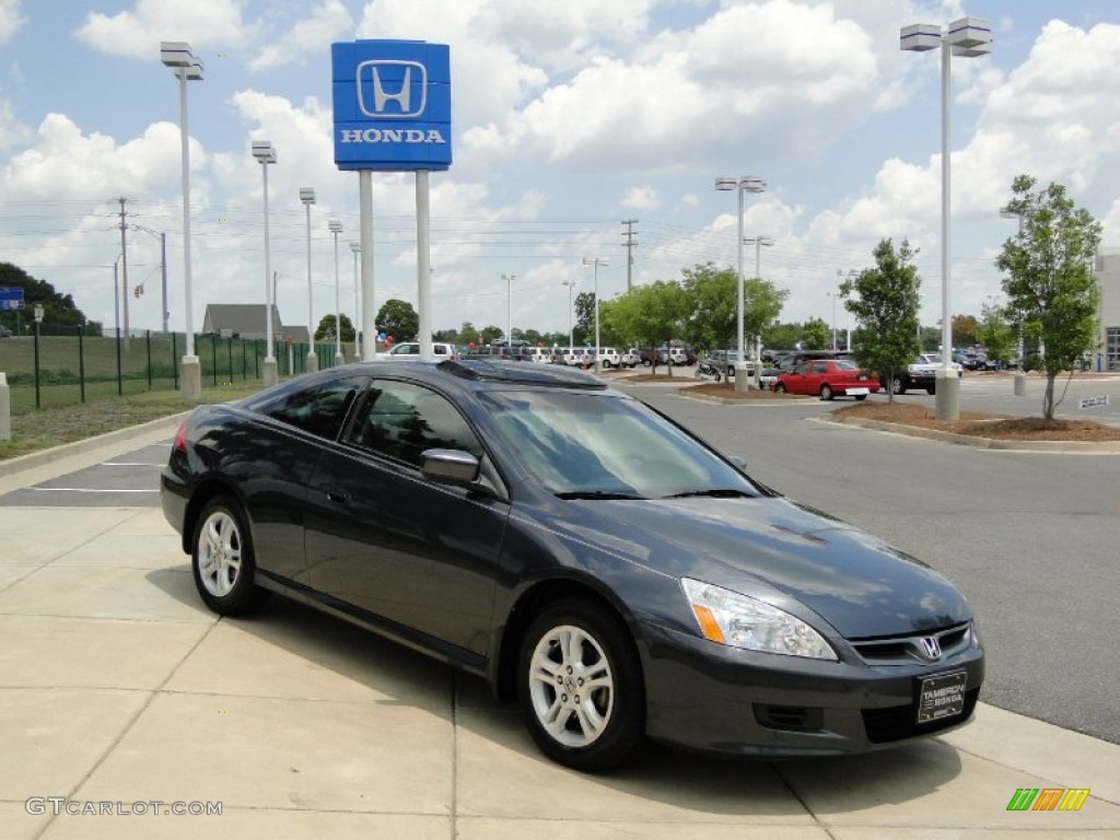 2007 Accord EX-L Coupe - Graphite Pearl / Gray photo #2