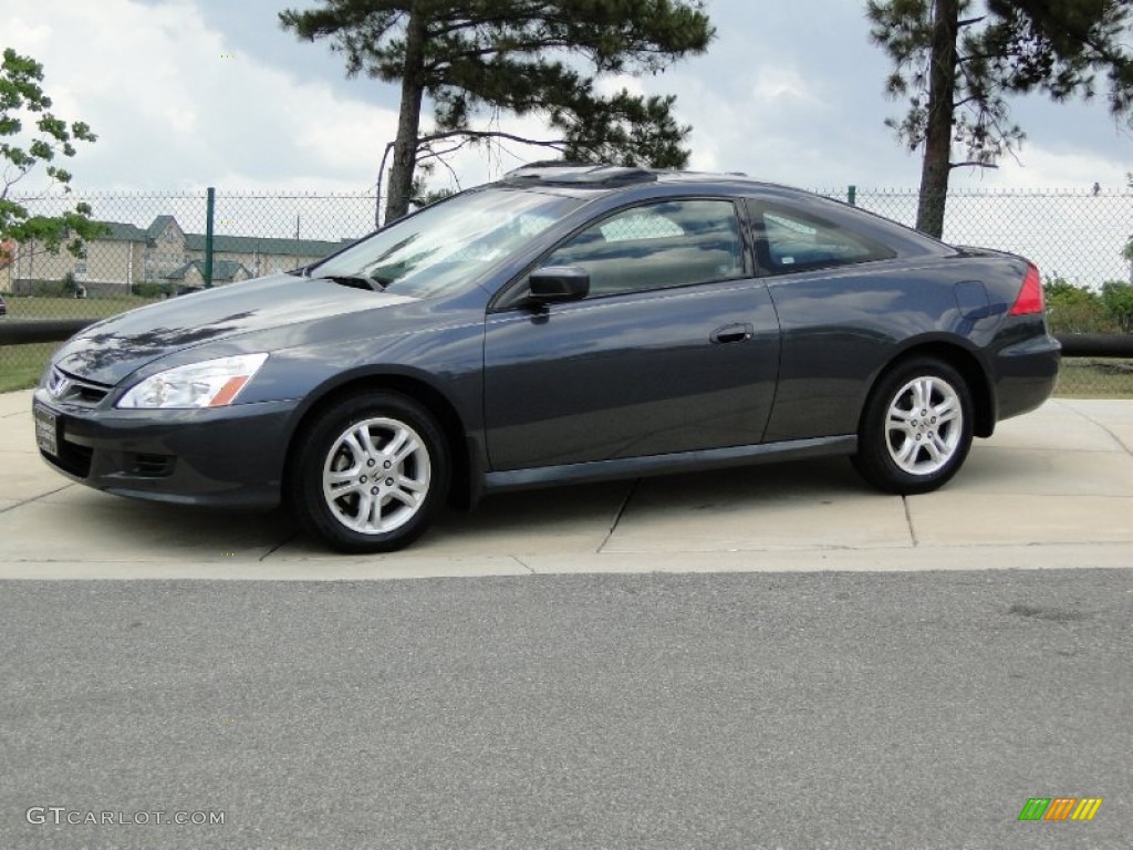 2007 Accord EX-L Coupe - Graphite Pearl / Gray photo #8