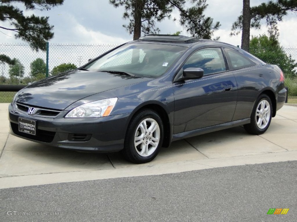 2007 Accord EX-L Coupe - Graphite Pearl / Gray photo #9