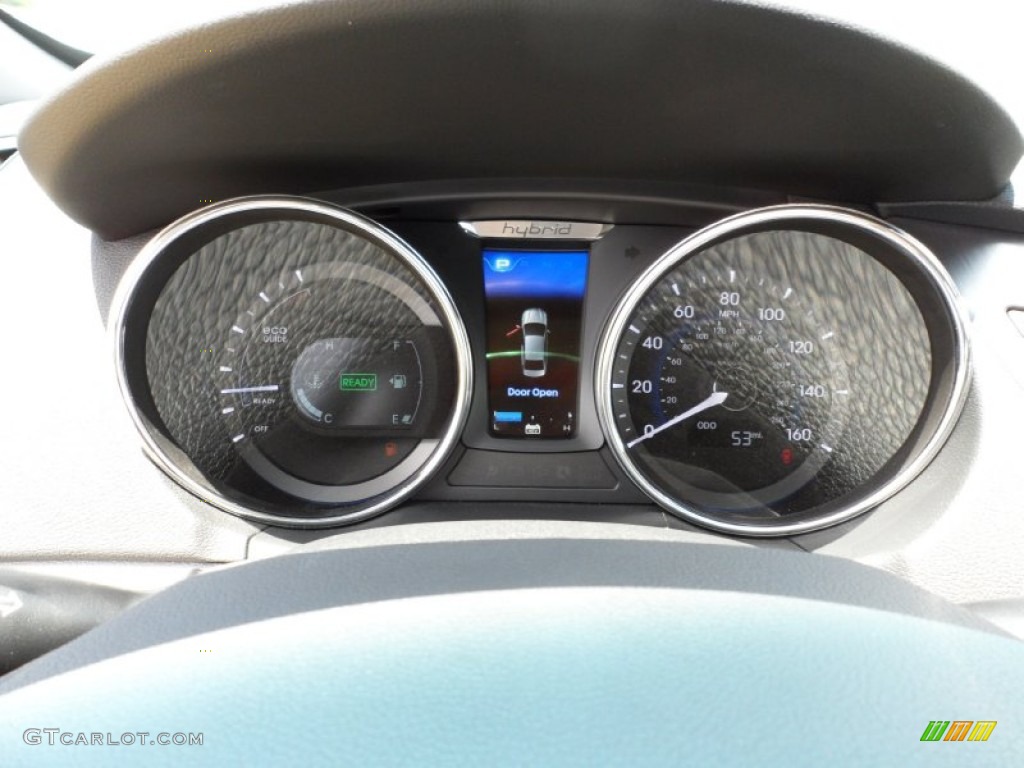 2011 Sonata Hybrid - Hyper Silver Metallic / Gray photo #37