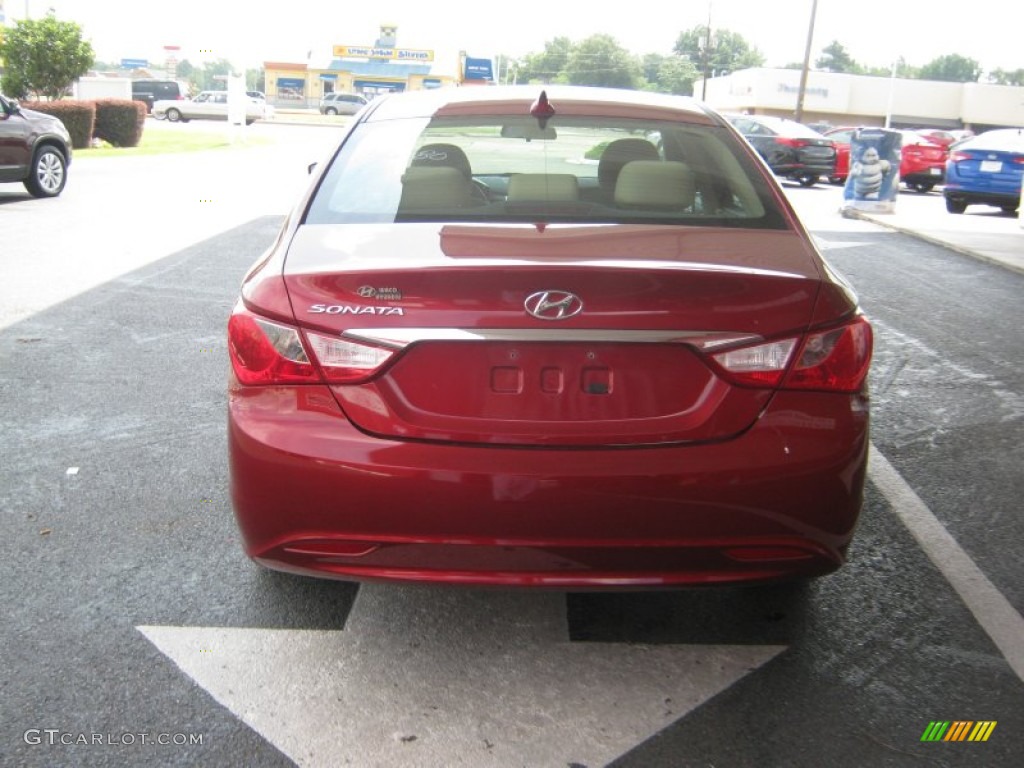 2011 Sonata GLS - Venetian Red / Camel photo #4