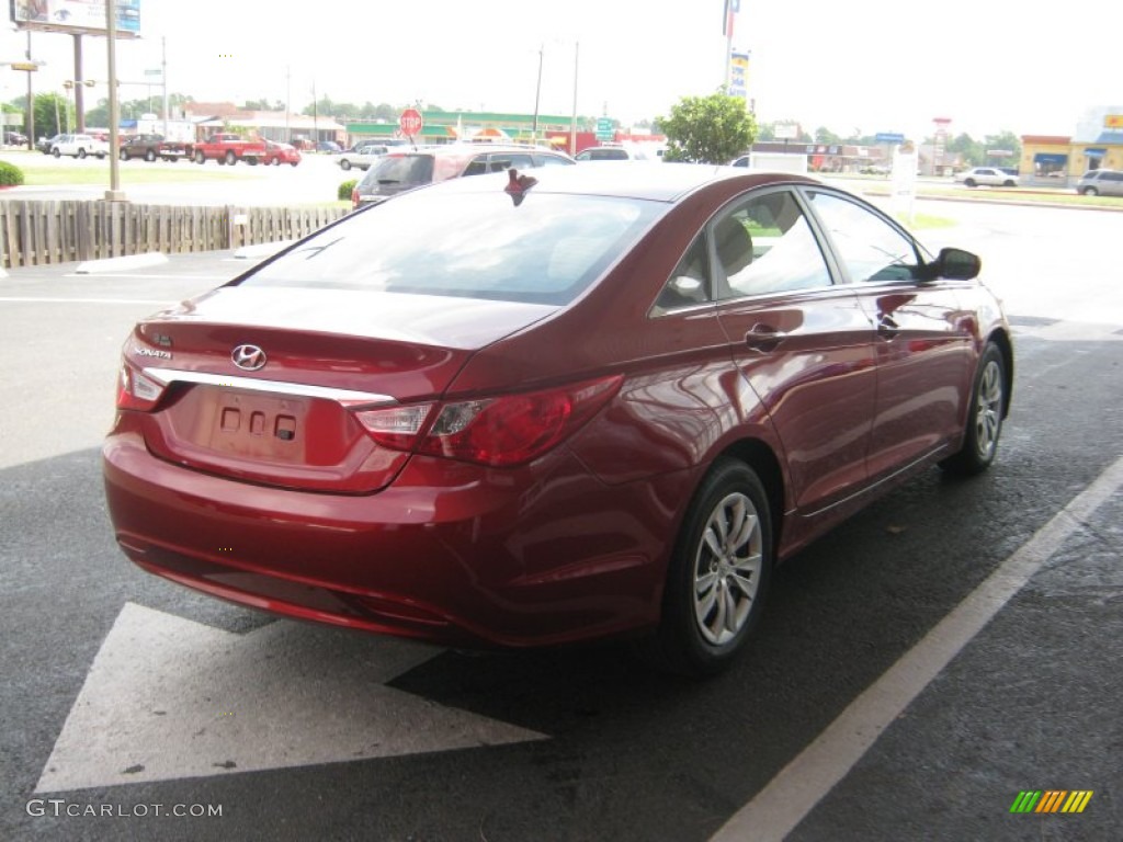 2011 Sonata GLS - Venetian Red / Camel photo #5