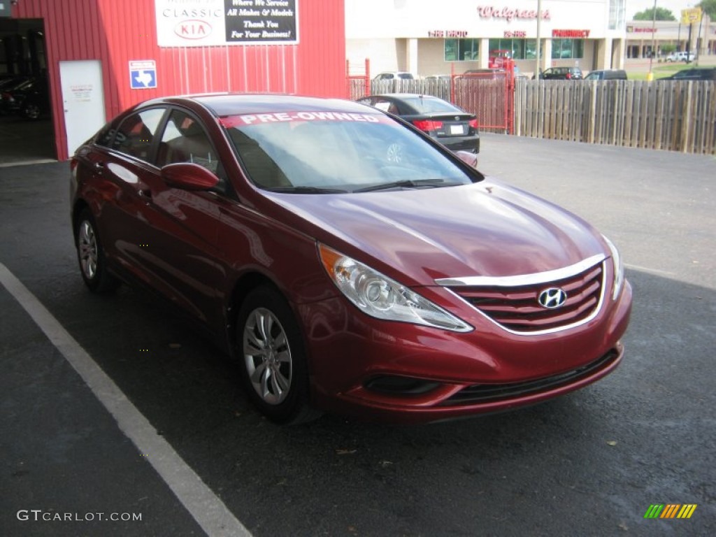 2011 Sonata GLS - Venetian Red / Camel photo #7