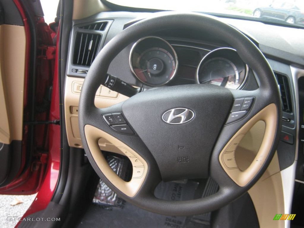 2011 Sonata GLS - Venetian Red / Camel photo #10