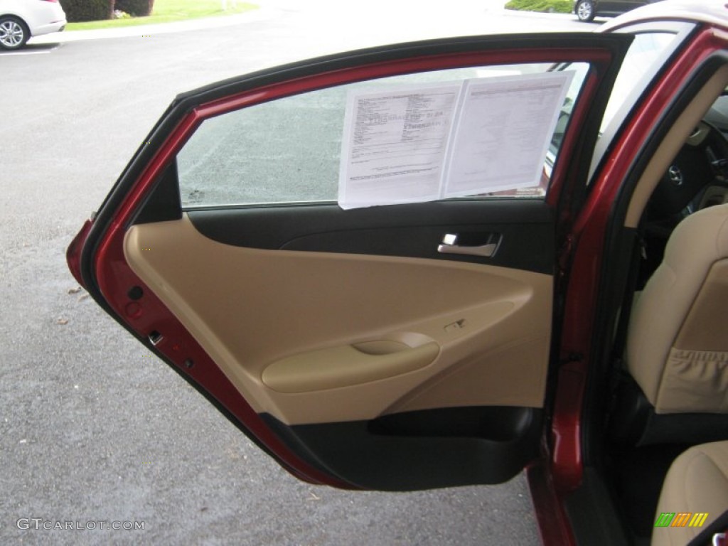 2011 Sonata GLS - Venetian Red / Camel photo #17