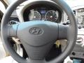 2011 Hyundai Accent Gray Interior Steering Wheel Photo