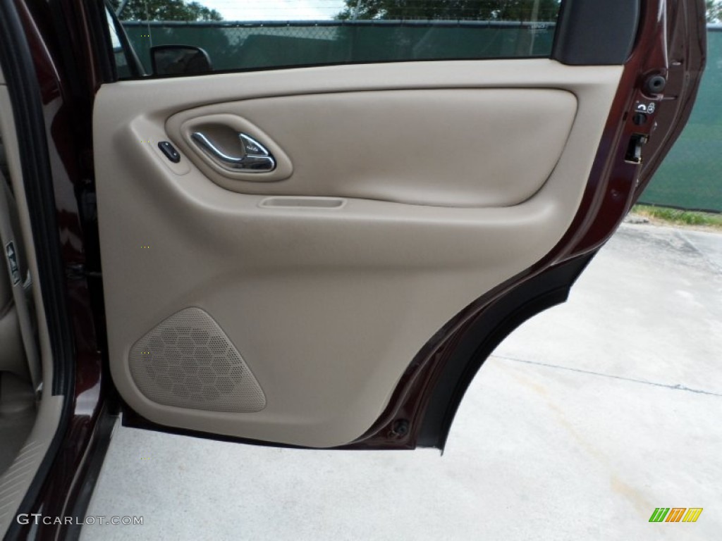 2002 Mazda Tribute LX V6 Beige Door Panel Photo #49949156