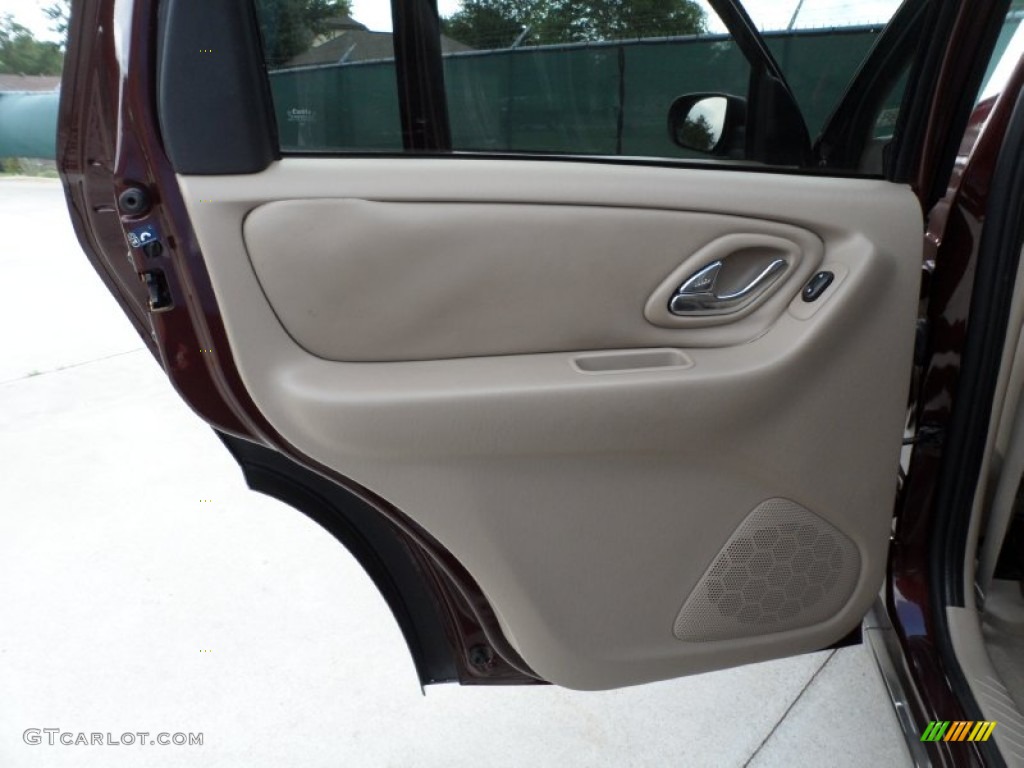 2002 Mazda Tribute LX V6 Beige Door Panel Photo #49949186
